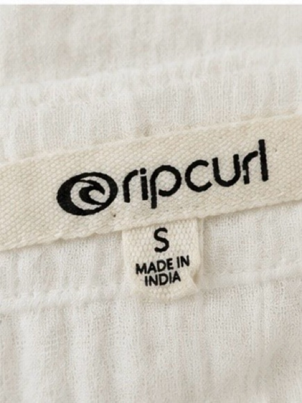 Rip Curl White Button-Front Midi Dress - Picture 4 of 4